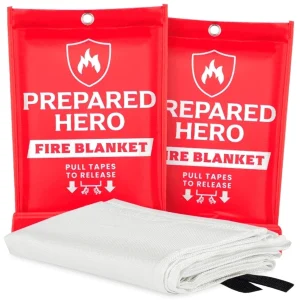 Prepared Hero Emergency Fire Blanket - 2 Pack